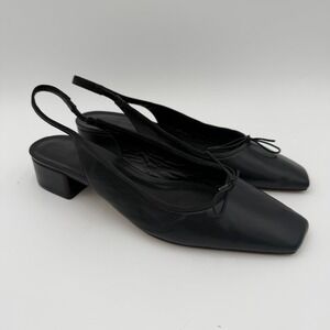 Everlane Black Slingback Heels